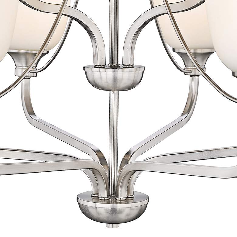 Image 3 Alberta 32" Wide Brushed Nickel 9-Light Chandelier more views