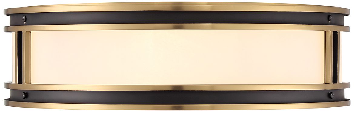 Alberti 4-Light Ceiling Light in Matte Black with Warm Brass Accents ...