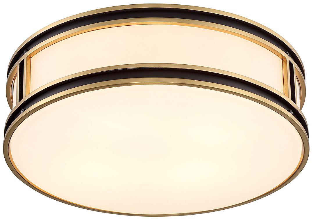 Image 4 Alberti 4-Light Ceiling Light in Matte Black with Warm Brass Accents more views