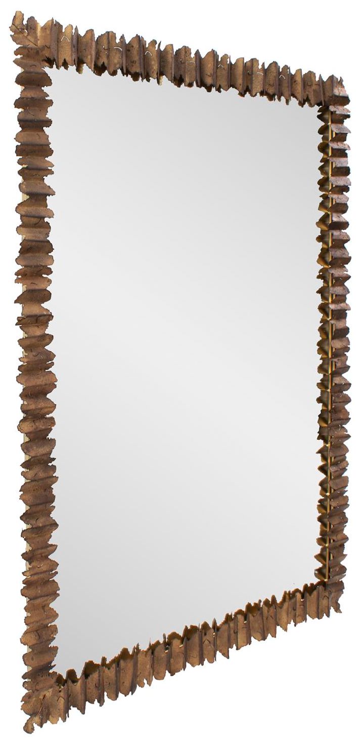 Image 2 Alberto Gio Salvaged Bronze 30" x 40" Rectangle Wall Mirror more views
