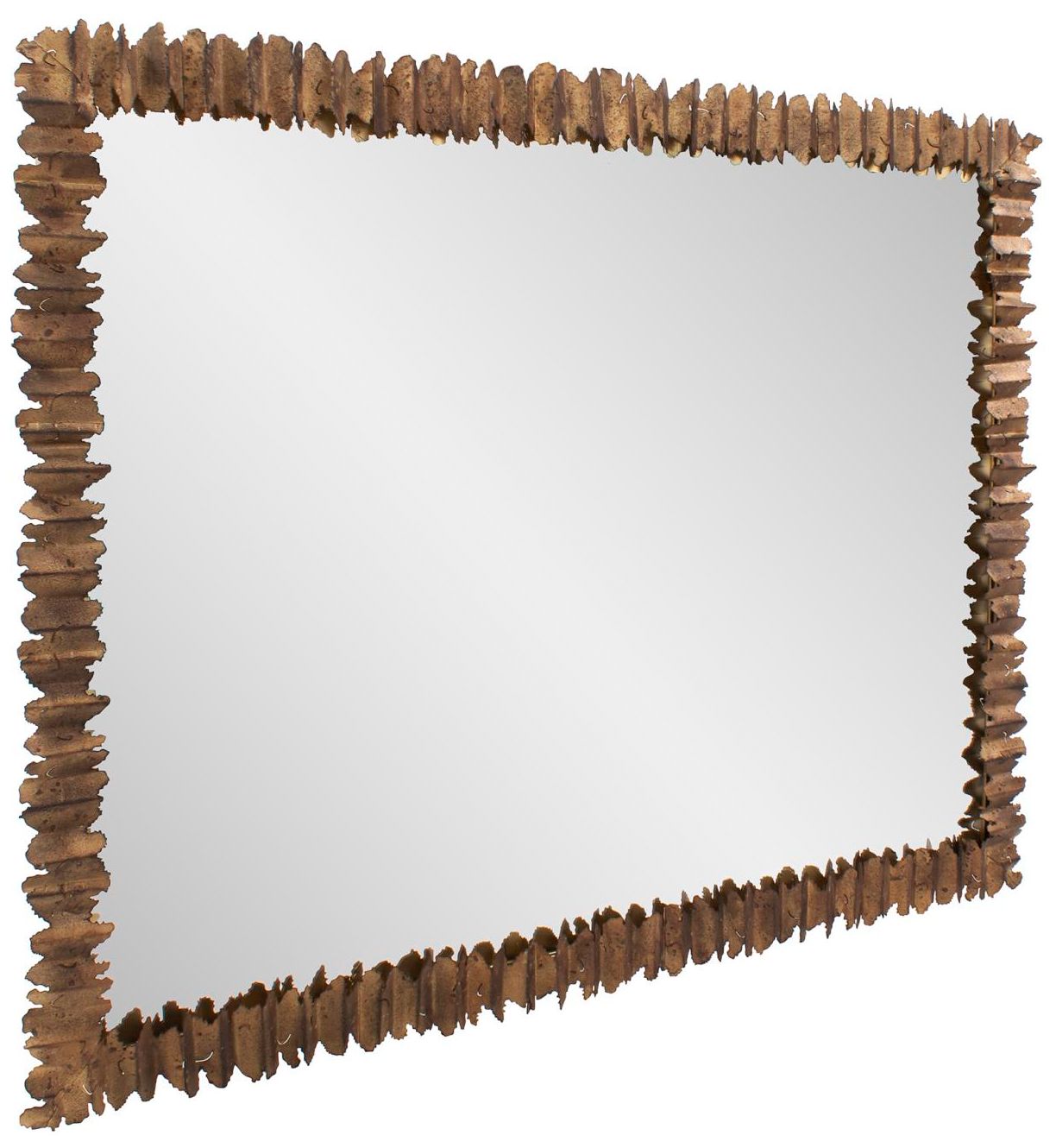 Image 4 Alberto Gio Salvaged Bronze 30" x 40" Rectangle Wall Mirror more views