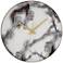 Albie Black and White 17 3/4" Round Marble Clock