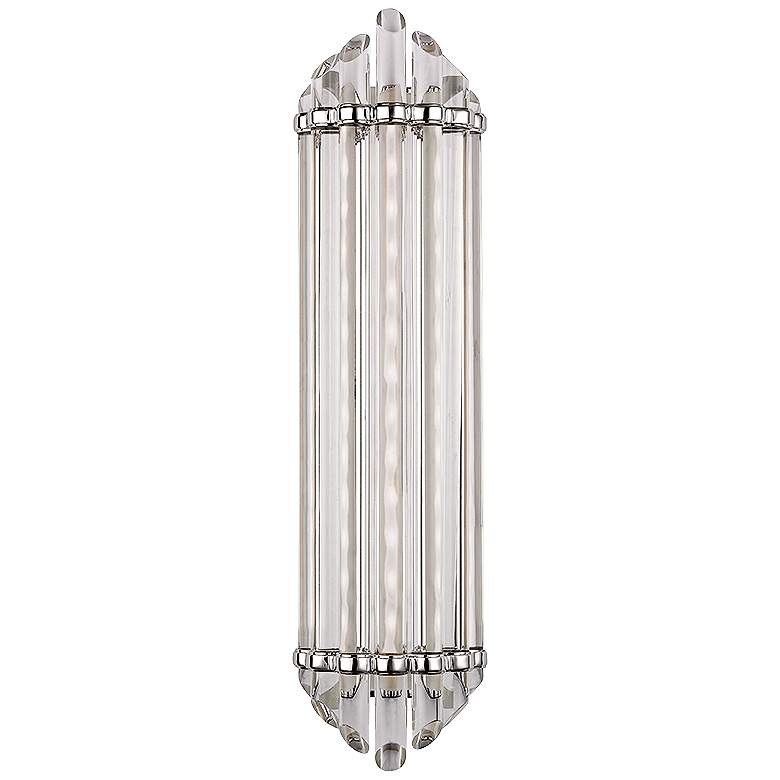 Image 1 Albion 6 1/2 inch Wide 14-Light Polished Nickel LED Wall Sconce