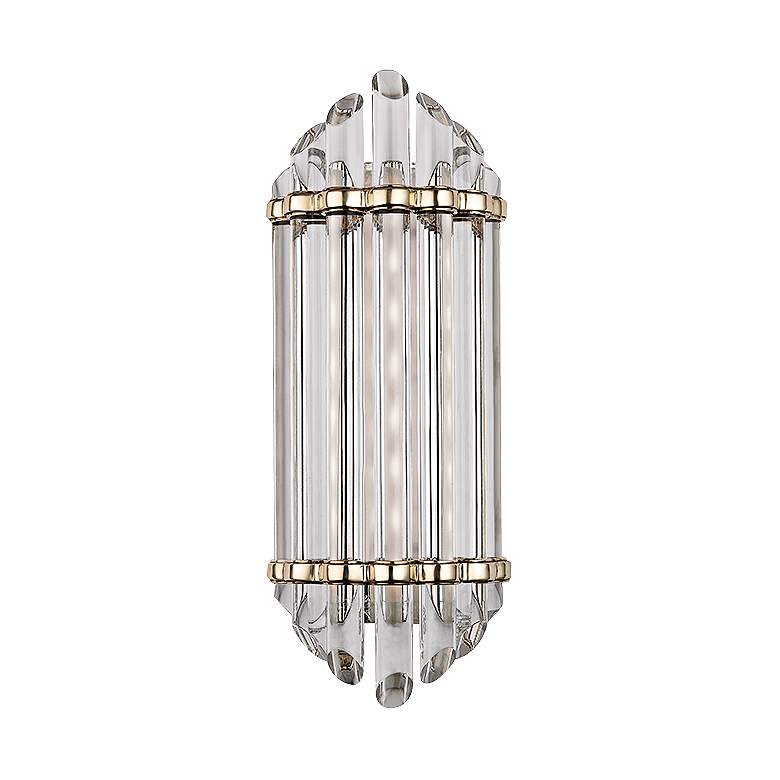 Image 2 Albion 6 1/2" Wide 8-Light Aged Brass LED Wall Sconce