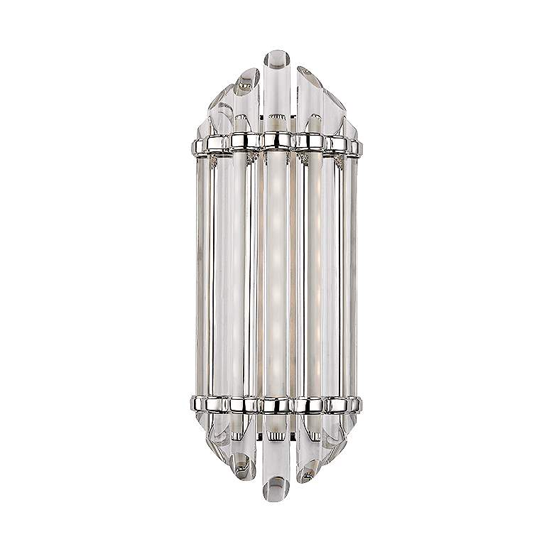 Image 2 Albion 6 1/2 inch Wide 8-Light Polished Nickel LED Wall Sconce