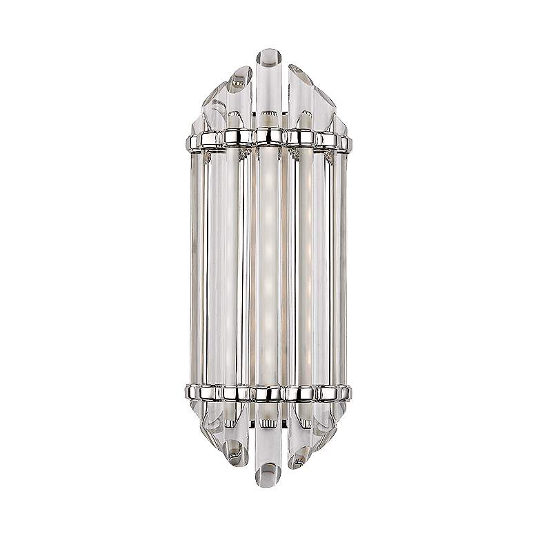 Image 2 Albion 6 1/2" Wide 8-Light Polished Nickel LED Wall Sconce
