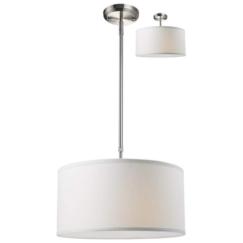 Image 1 Albion by Z-Lite Brushed Nickel 3 Light Pendant