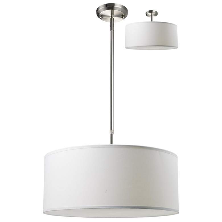 Image 1 Albion by Z-Lite Brushed Nickel 3 Light Pendant