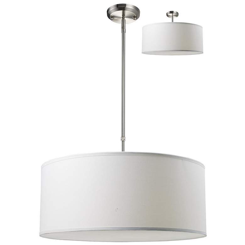 Image 1 Albion by Z-Lite Brushed Nickel 3 Light Pendant