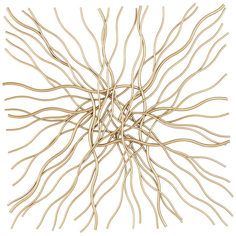 Image 2 Albright 39 3/4 inch x 40 inch Modern Metal Gold Wall Art