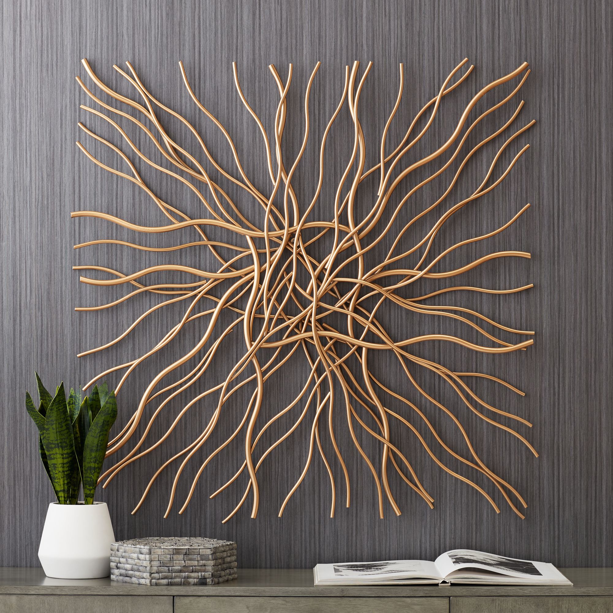 Modern metal deals wall art