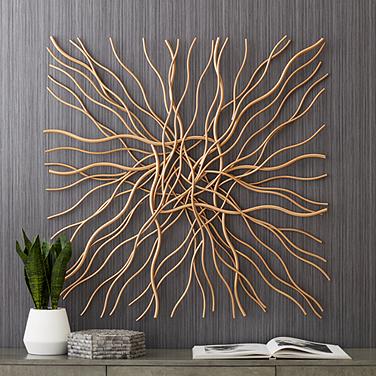 Gold, Metal Wall Art, 40 In. To 49 In. Wall Art