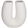 3_Albuquerque Matte White 10" High U-Shaped Decorative Vase