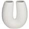Albuquerque Matte White 9 3/4" High U-Shaped Decorative Vase