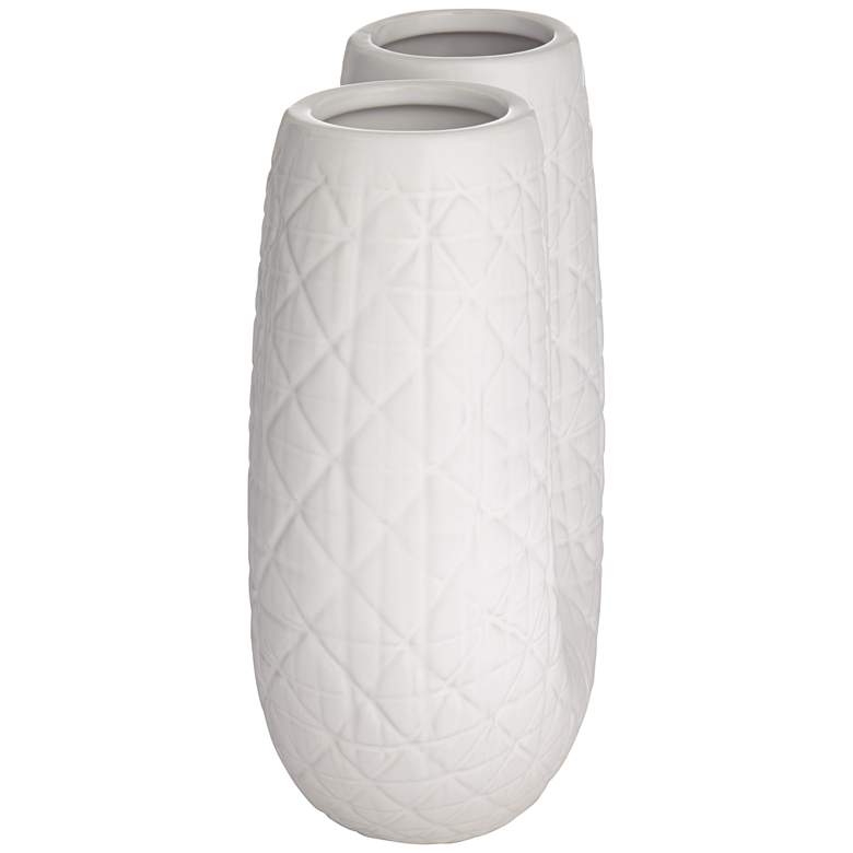 Image 7 Albuquerque Matte White 9 3/4" High U-Shaped Decorative Vase more views