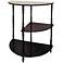 Alby Cherry 3-Tier Demilune Accent Table