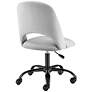 Alby Gray Velvet Adjustable Swivel Office Chair