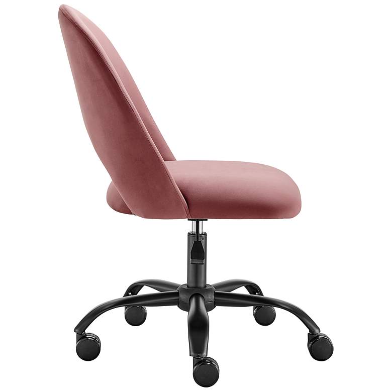 Image 6 Alby Rose Velvet Adjustable Swivel Office Chair more views