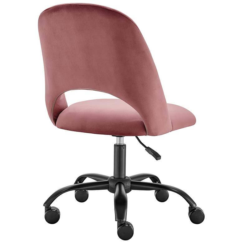 Image 7 Alby Rose Velvet Adjustable Swivel Office Chair more views