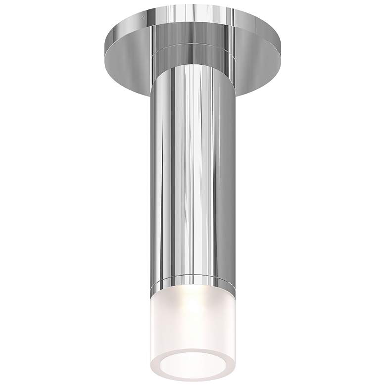 Image 1 ALC 2"W Polished Chrome and Etched Glass LED Ceiling Light