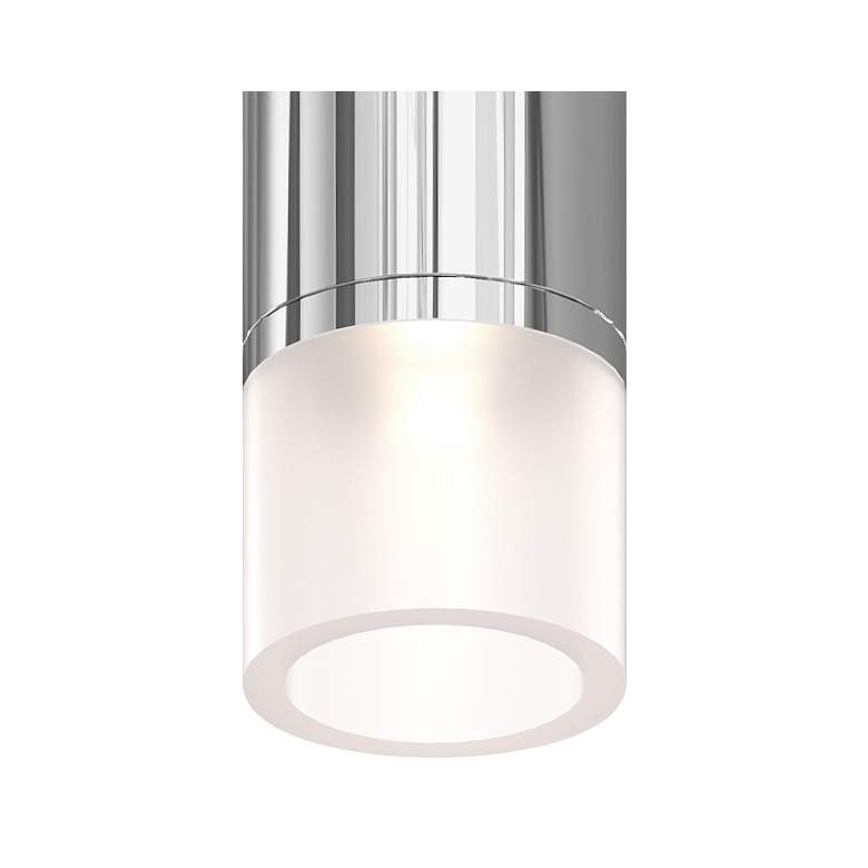 Image 2 ALC 2"W Polished Chrome and Etched Glass LED Ceiling Light more views