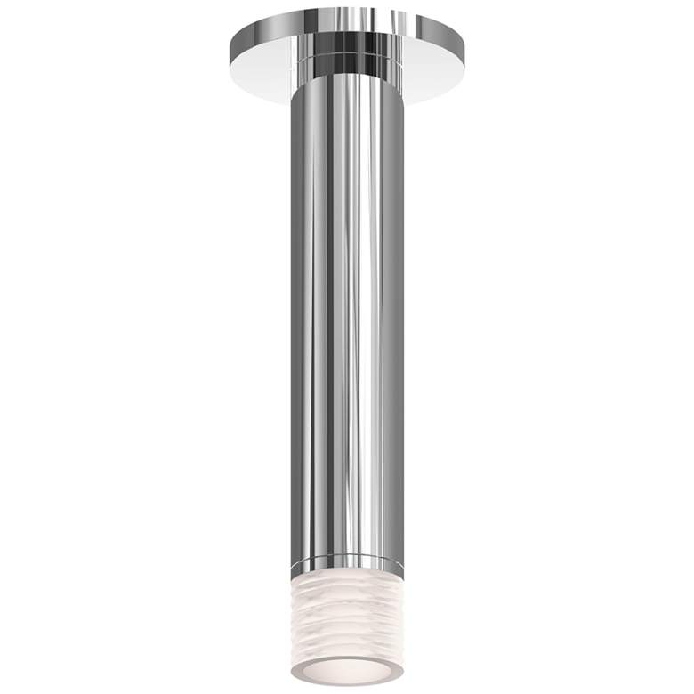 Image 1 ALC 2 inchW Polished Chrome and Ribbon Glass LED Ceiling Light