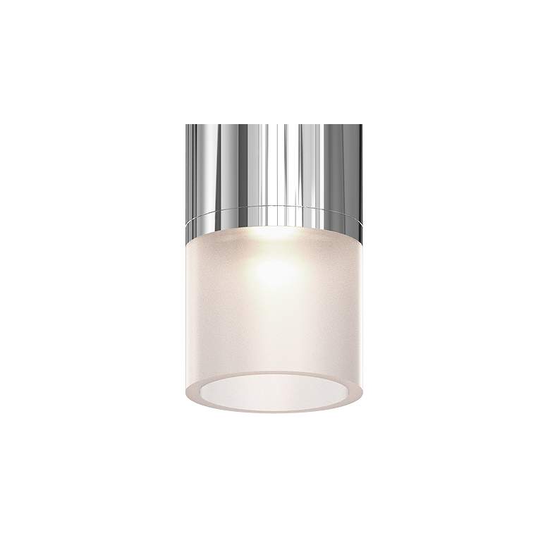 Image 2 ALC 3"W Polished Chrome and Etched Glass LED Ceiling Light more views