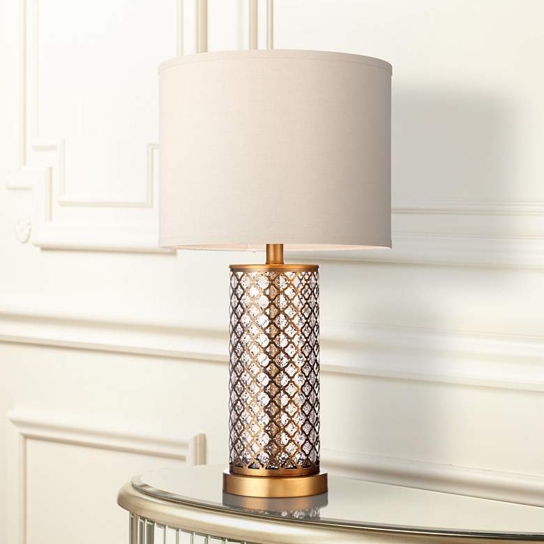 Image 1 Alcazar Brass and Mercury Glass Table Lamp
