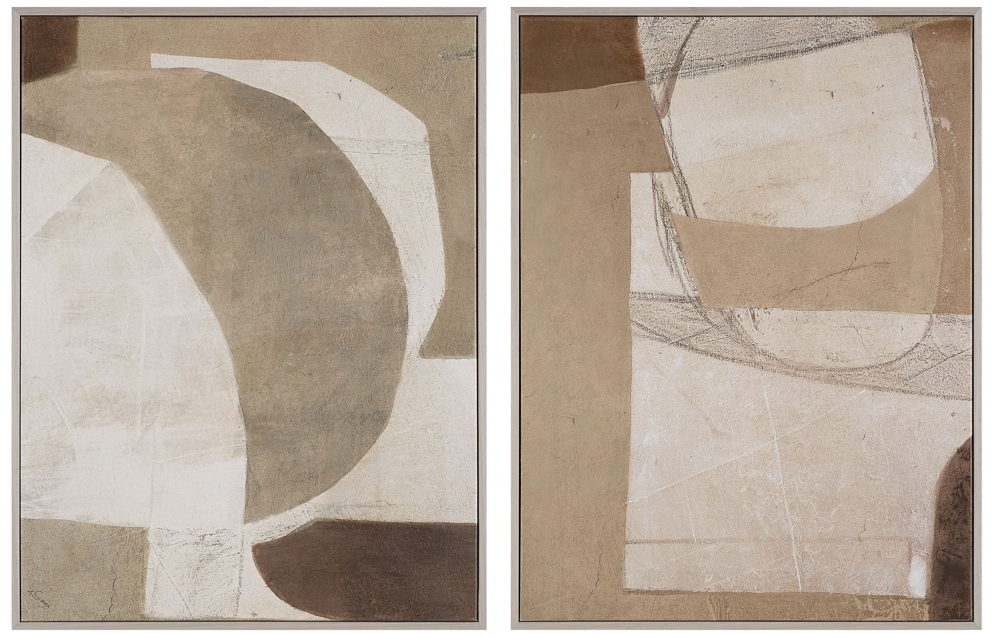 Image 2 Alcea 40" H x 30" W Canvas Art, (2 Piece Set)