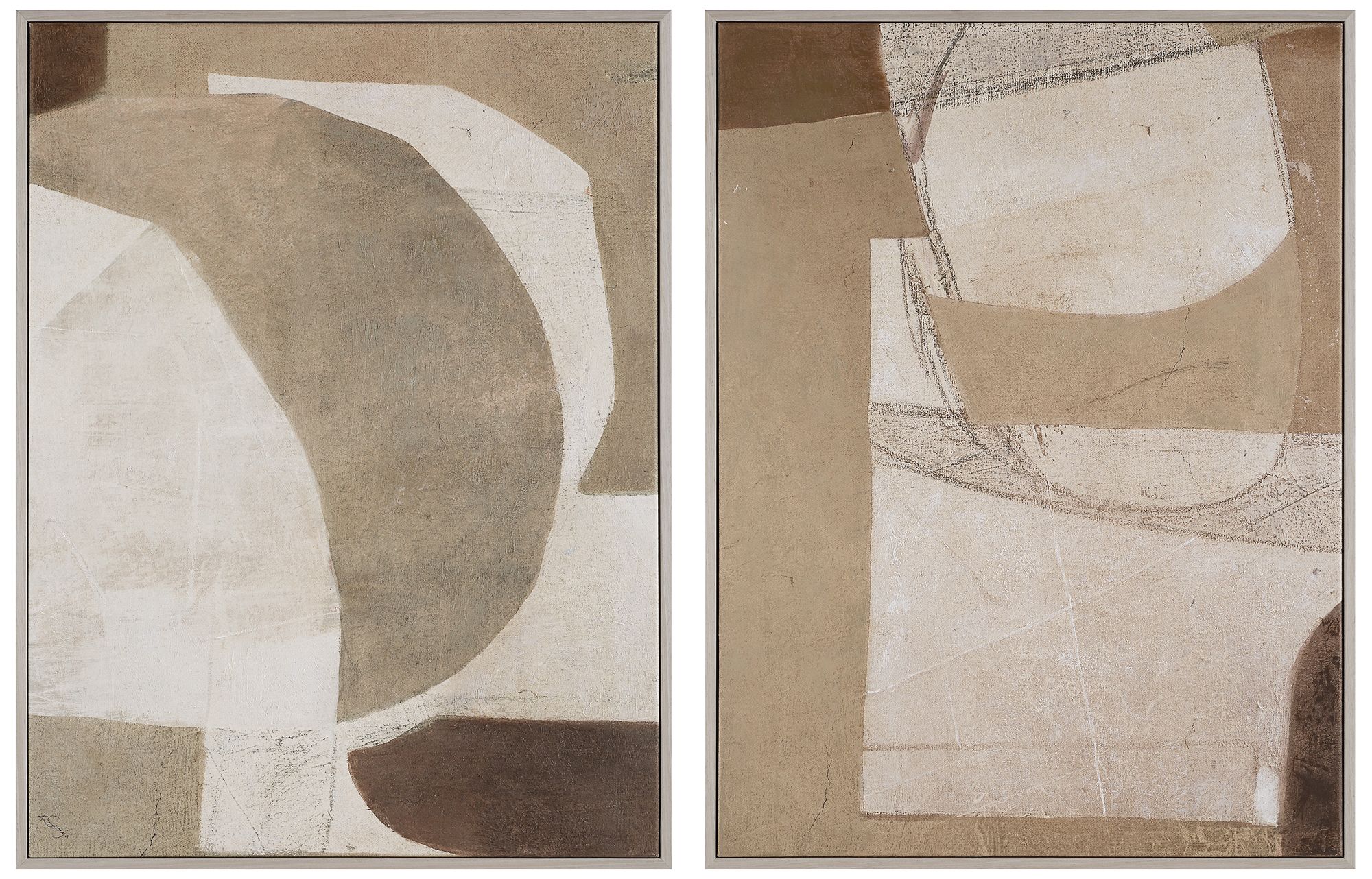 Image 3 Alcea 40" H x 30" W Canvas Art, (2 Piece Set) more views