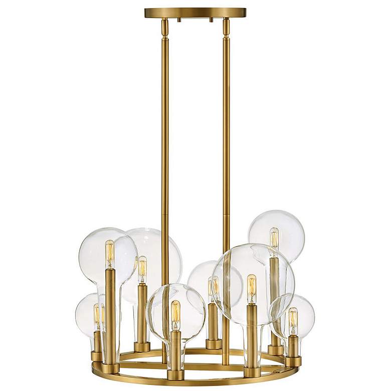 Image 1 Alchemy 24 1/4 inch Wide Brass Chandelier by Hinkley Lighting