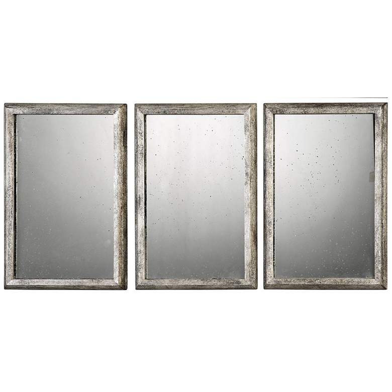 Image 1 Alcona Silver 13 3/4 inch x 19 3/4 inch Wall Mirrors Set of 3