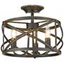 2_Alcott 13 1/2" Wide Antique Black Iron 3-Light Ceiling Light