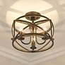 1_Alcott 13 1/2" Wide Antique Black Iron 3-Light Ceiling Light