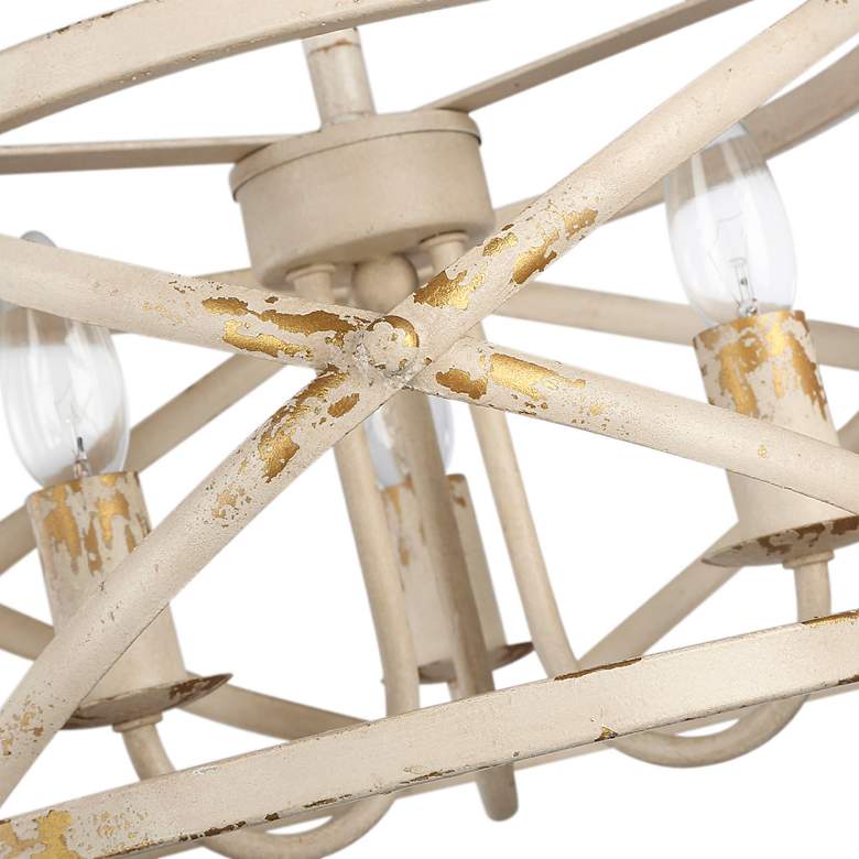 Image 6 Alcott 13 1/2" Wide Antique Ivory 3-Light Ceiling Light more views