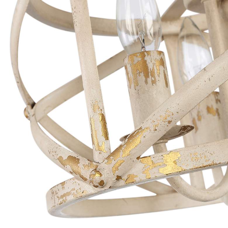 Image 7 Alcott 13 1/2" Wide Antique Ivory 3-Light Ceiling Light more views