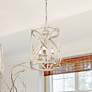 1_Alcott 13" Wide Antique Ivory 3-Light Pendant
