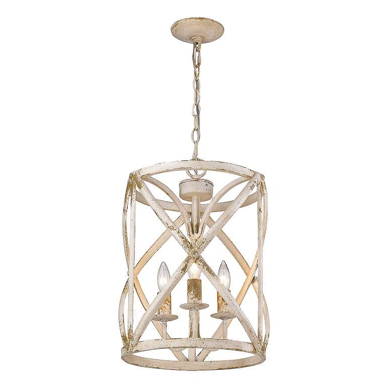 Image 4 Alcott 13" Wide Antique Ivory 3-Light Pendant more views
