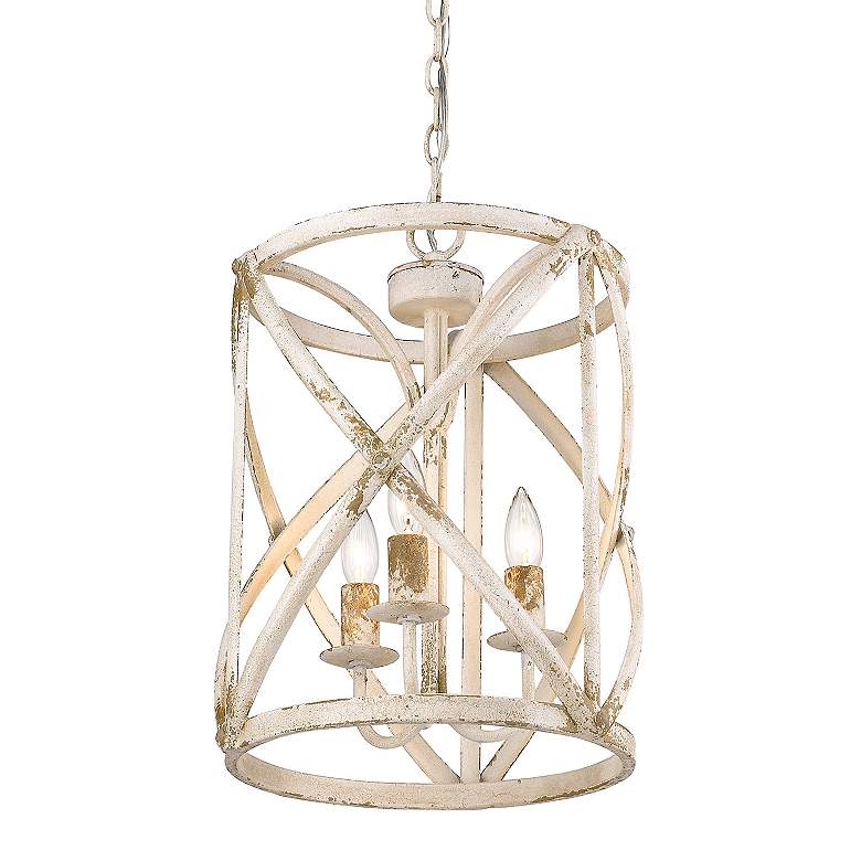 Image 5 Alcott 13" Wide Antique Ivory 3-Light Pendant more views
