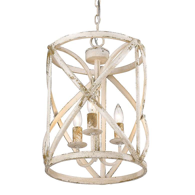 Image 6 Alcott 13" Wide Antique Ivory 3-Light Pendant more views