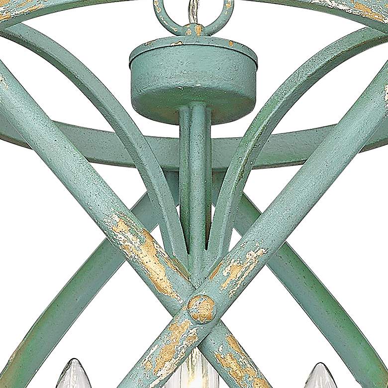 Image 3 Alcott 13" Wide Pendant in Teal with Antique Teal more views