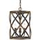 Alcott 13"W Antique Black Iron 3-Light Foyer Pendant Light