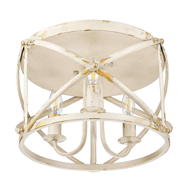 Image 4 Alcott 2 Light Flush Mount in Antique Ivory with No Shade more views