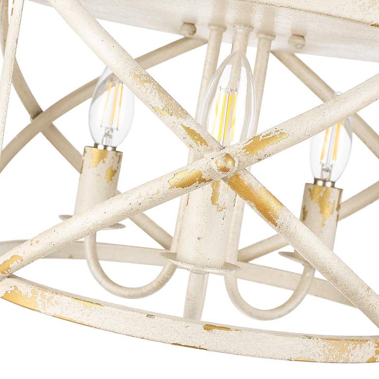 Image 7 Alcott 2 Light Flush Mount in Antique Ivory with No Shade more views