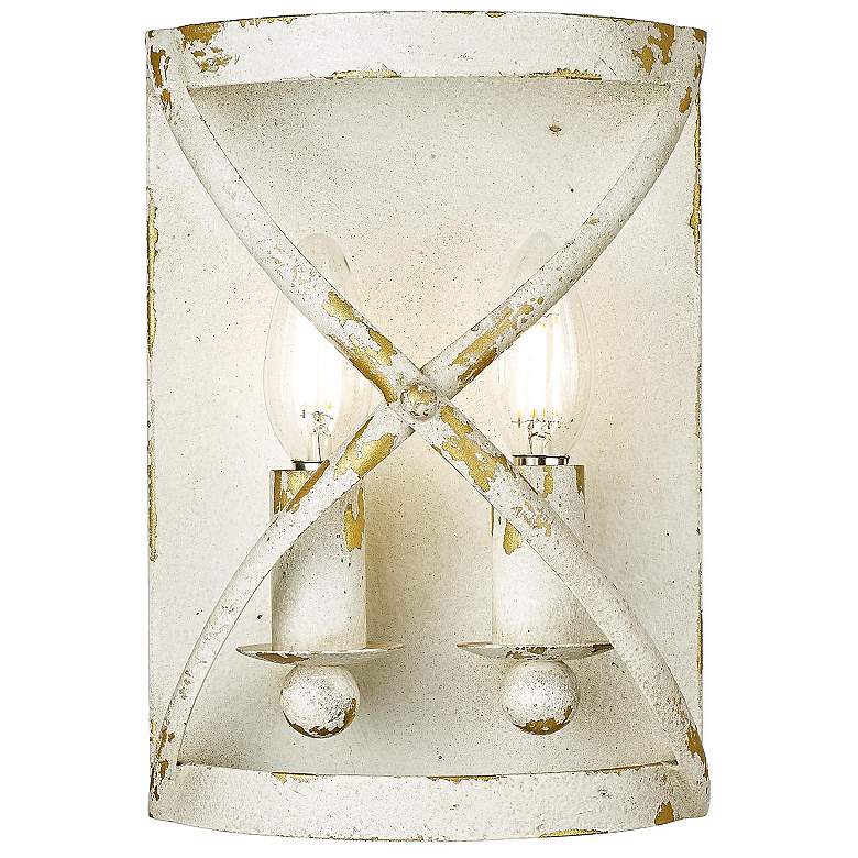 Image 1 Alcott 2 Light Wall Sconce in Antique Ivory with No Shade