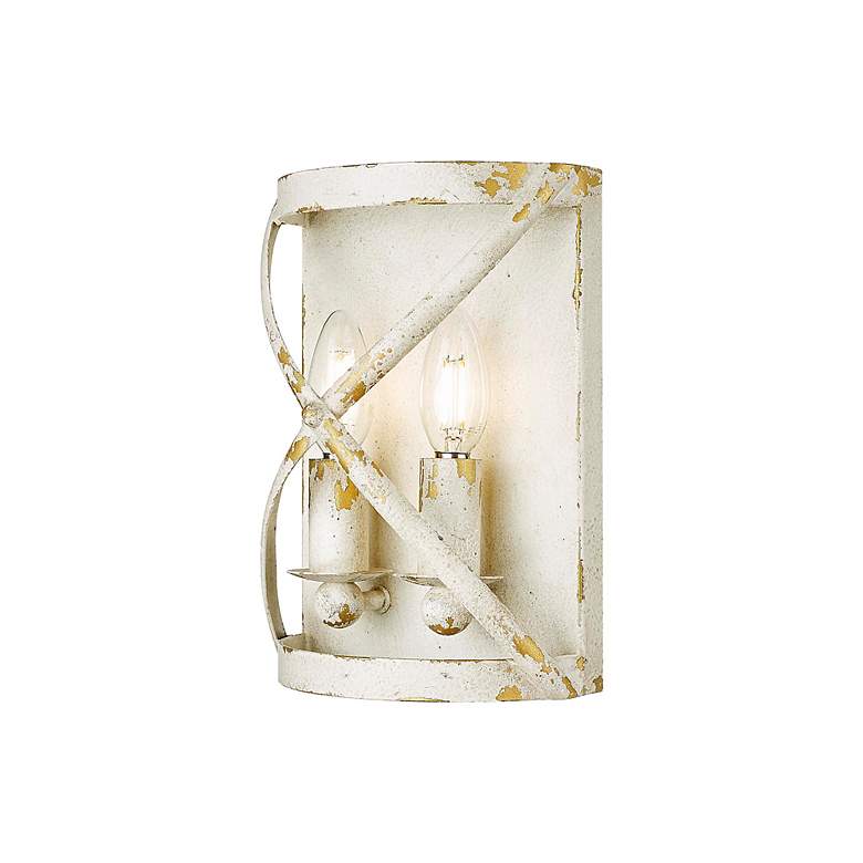 Image 2 Alcott 2 Light Wall Sconce in Antique Ivory with No Shade more views