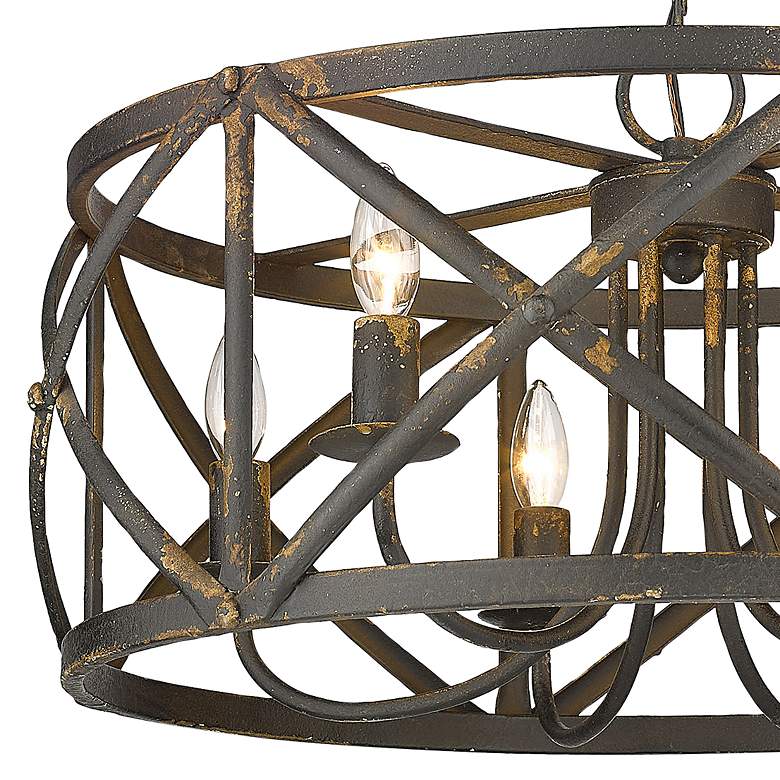Image 4 Alcott 26 1/4" Wide Antique Black Iron 6-Light Chandelier more views
