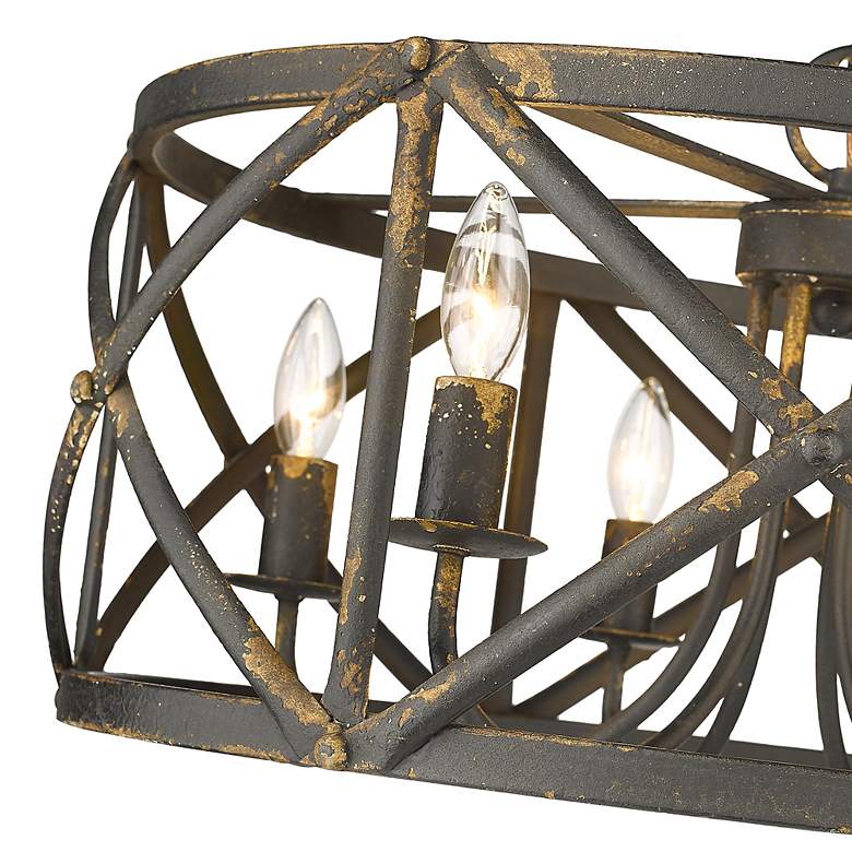 Image 6 Alcott 26 1/4" Wide Antique Black Iron 6-Light Chandelier more views