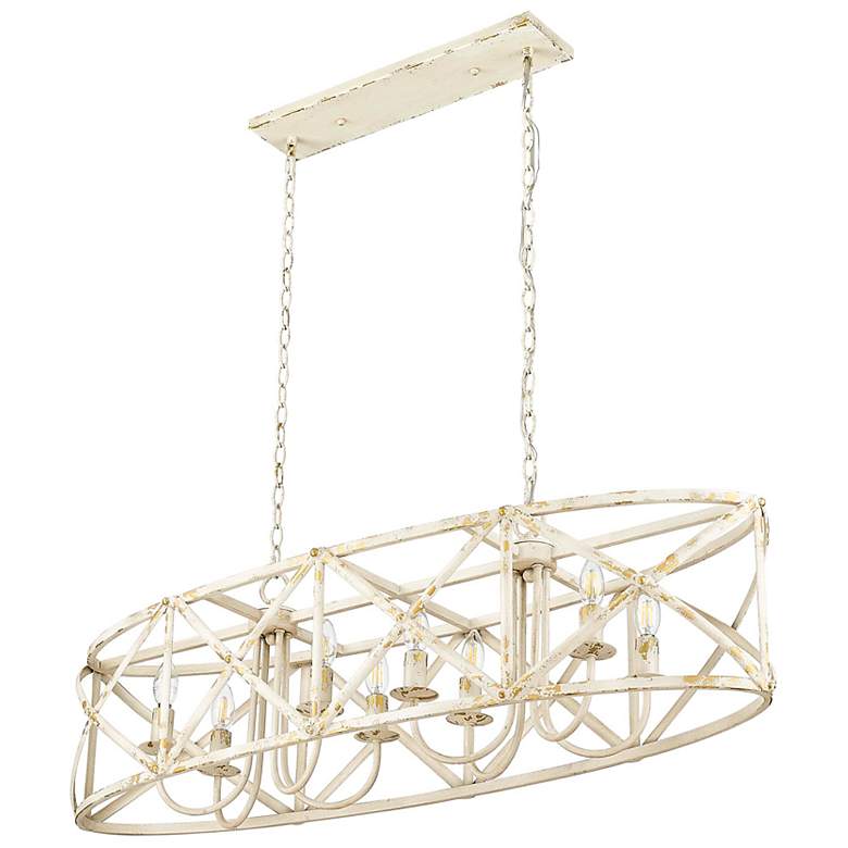 Image 6 Alcott 45" Wide Antique Ivory 8-Light Linear Pendant more views