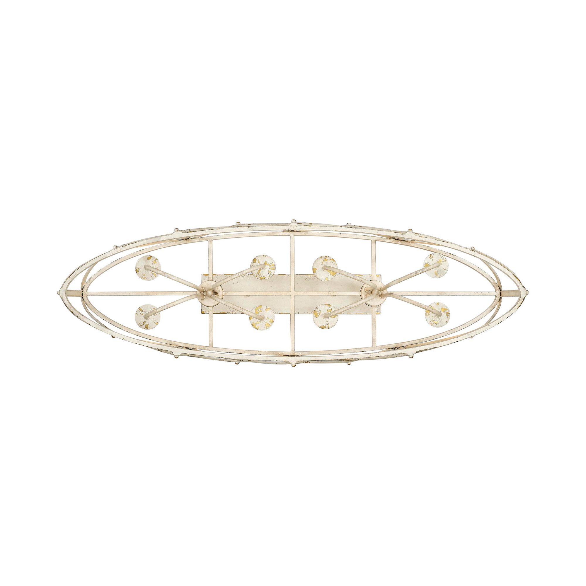 Alcott 45" Wide Antique Ivory 8-Light Linear Pendant